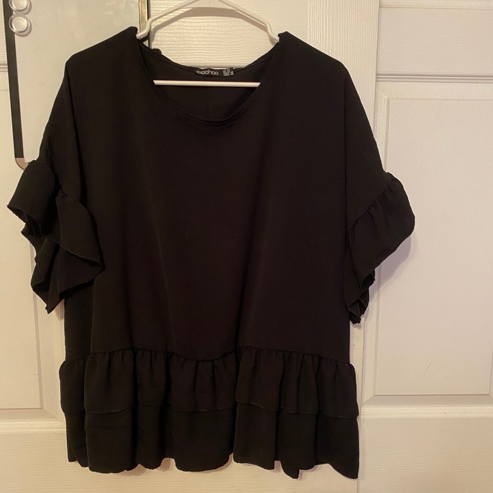 Black t-shirt blouse